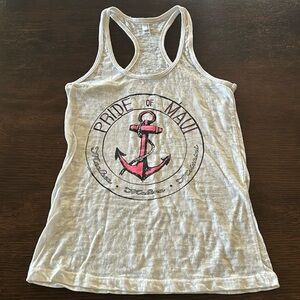 White pride of Maui tank top